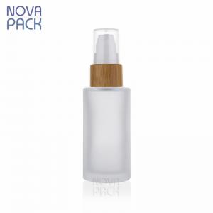 30ml glass bamboo pump bottle