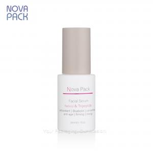 30ML Matte White Glass Pump Bottle