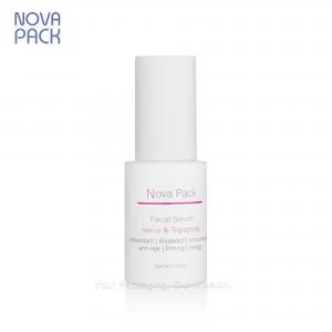 30ML Matte White Glass Pump Bottle