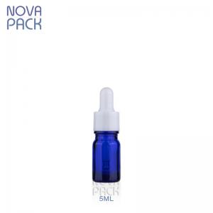 5ml blue glass dropper bottle