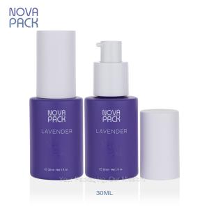 30ML Matte Purple Glass Bottle With Matte White Pump