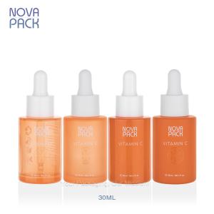 30ml matte orange glass dropper bottle