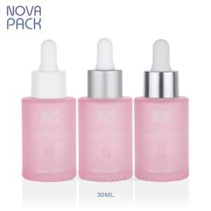 30ML Frosted Pink Glass Dropper Bottle