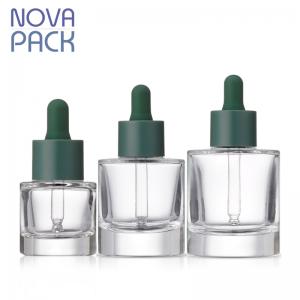 15ml 40ml 50ml glass bottle green dropper,thick based