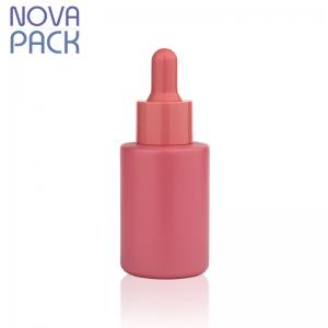 30ml matte red glass dropper bottle