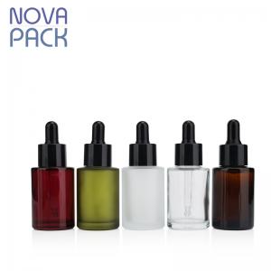 30ml colorful glass dropper bottle,flat shoulder 