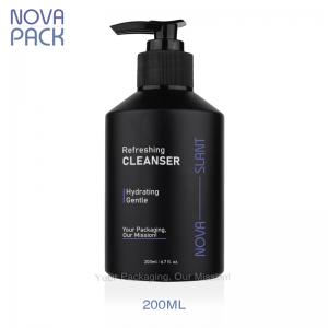 200ML Slant Shoulder Matte Black Glass Pump Bottle